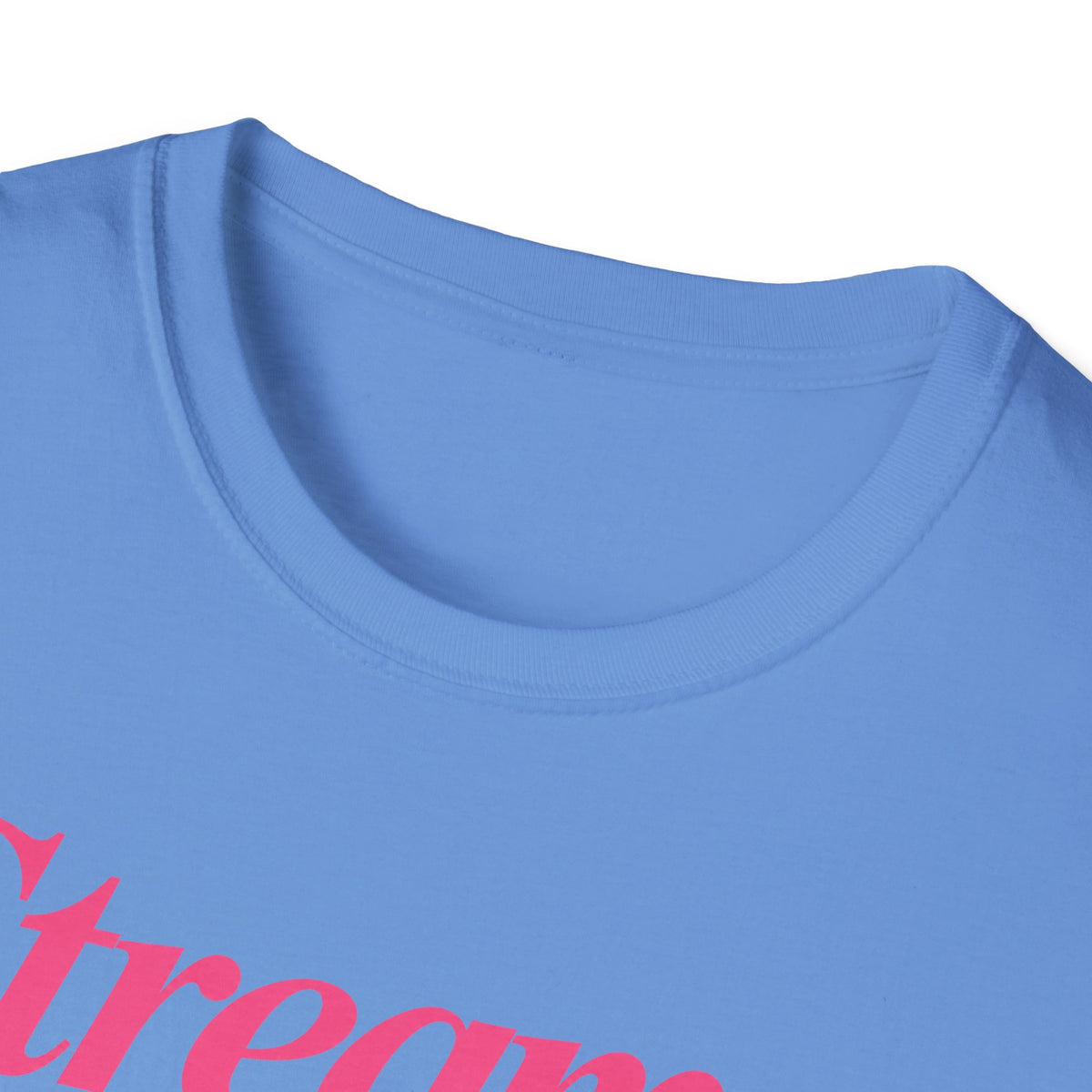 Streamer T‑Shirt — Pink Script Logo