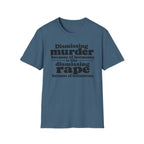 Statement Tee — "Dismissing m because of hormones is like dismissing r because of testosterone"