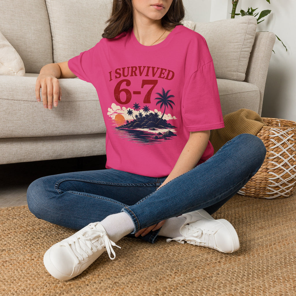 I Survived 6-7 T-Shirt — Retro Island Vacation Survivor Tee