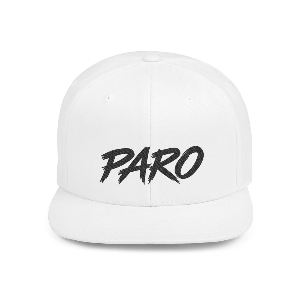 'PARO' Script Flat Bill Cap