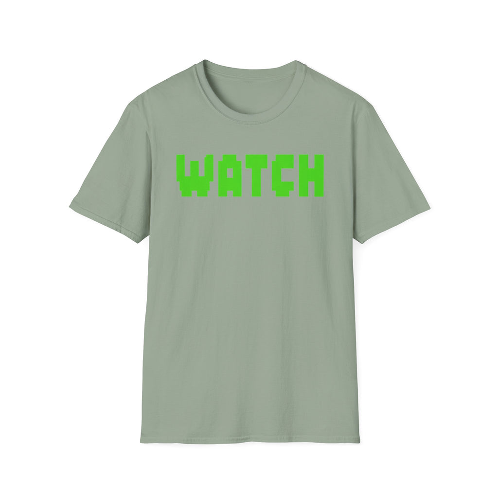 WATCH Graphic T-Shirt — Retro Pixel Green Statement Tee