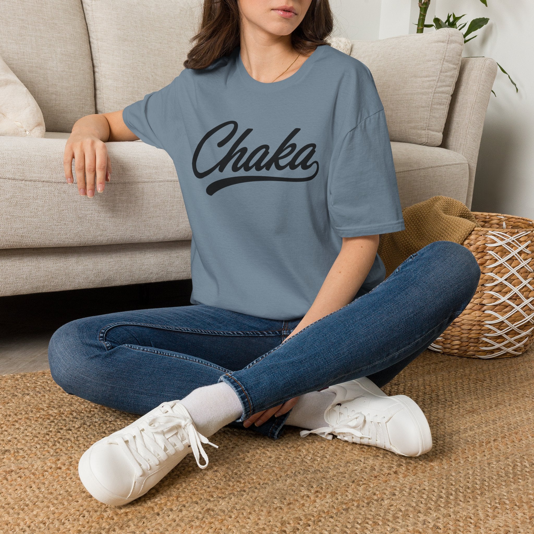 Chaka Script T-Shirt — Retro Cursive Logo Tee