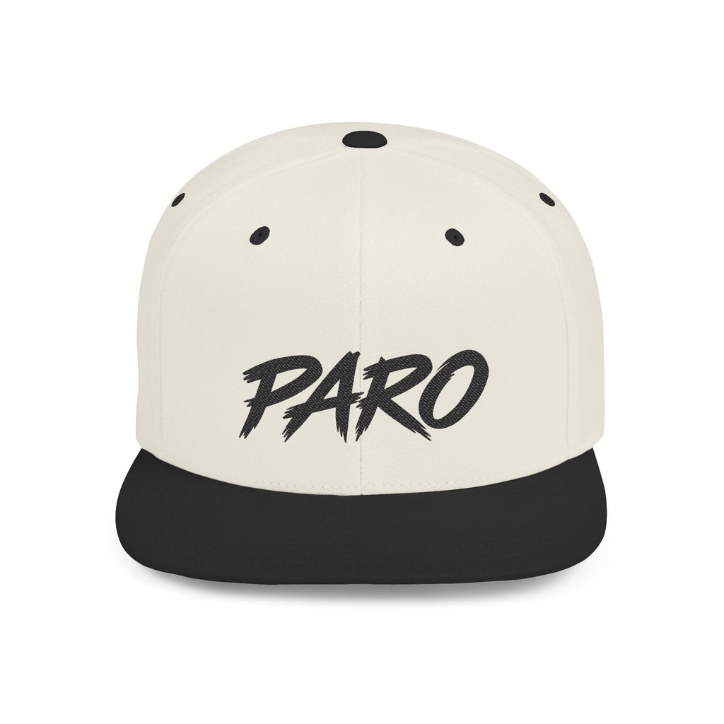 'PARO' Script Flat Bill Cap