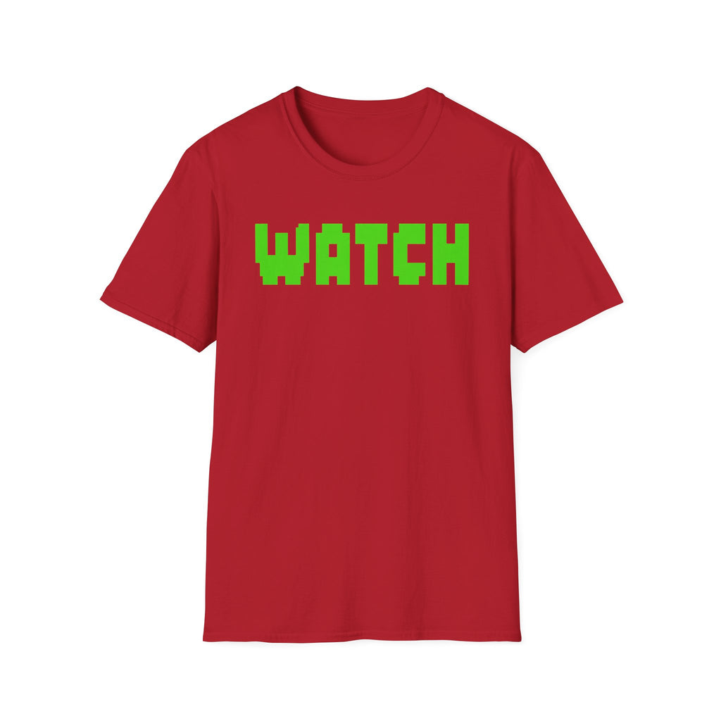 WATCH Graphic T-Shirt — Retro Pixel Green Statement Tee