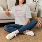 Streamer Definition T-Shirt — Feminine Pink 'Streamer' Dictionary Tee for Content Creators