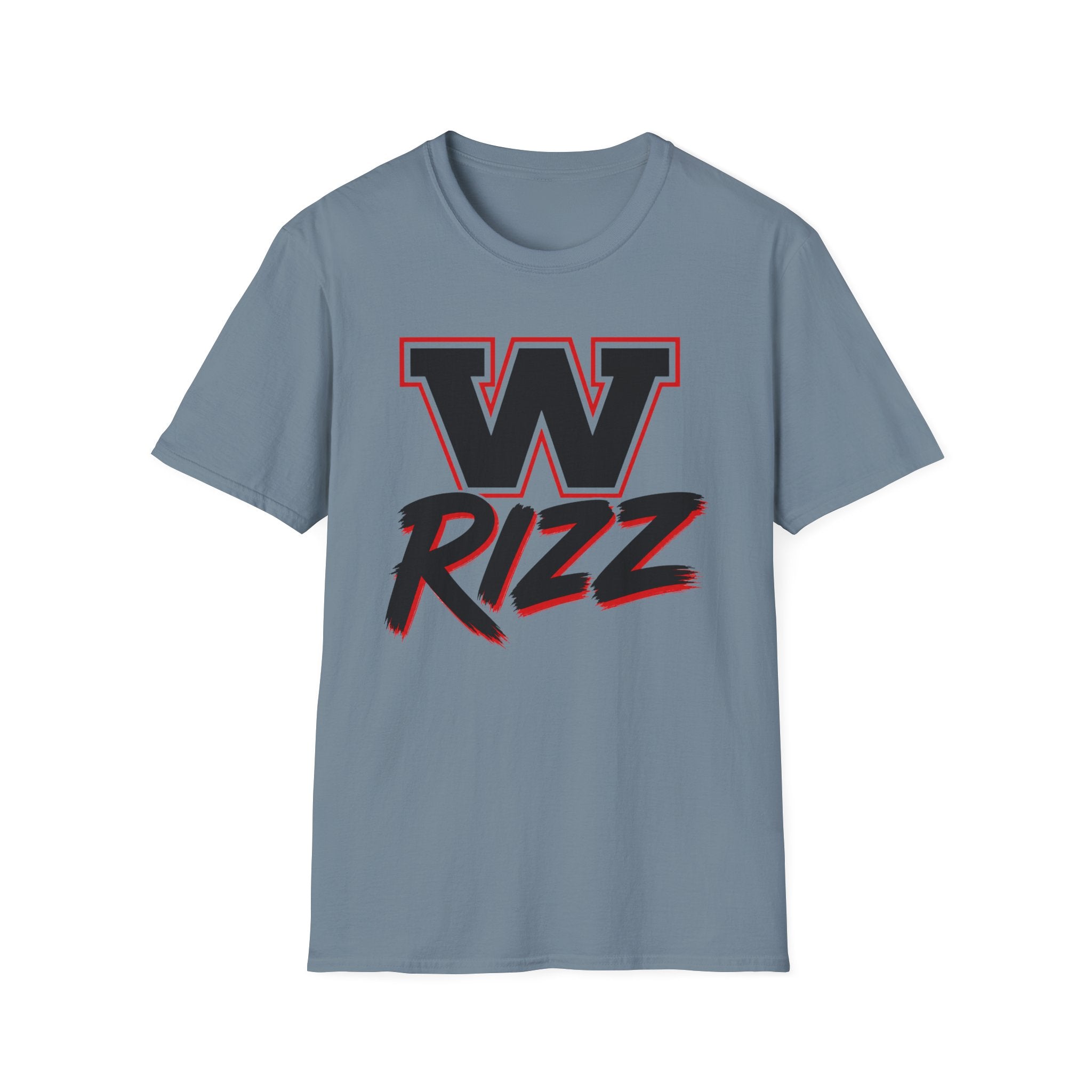 W Rizz Graphic Tee — Bold Varsity Lettering Shirt