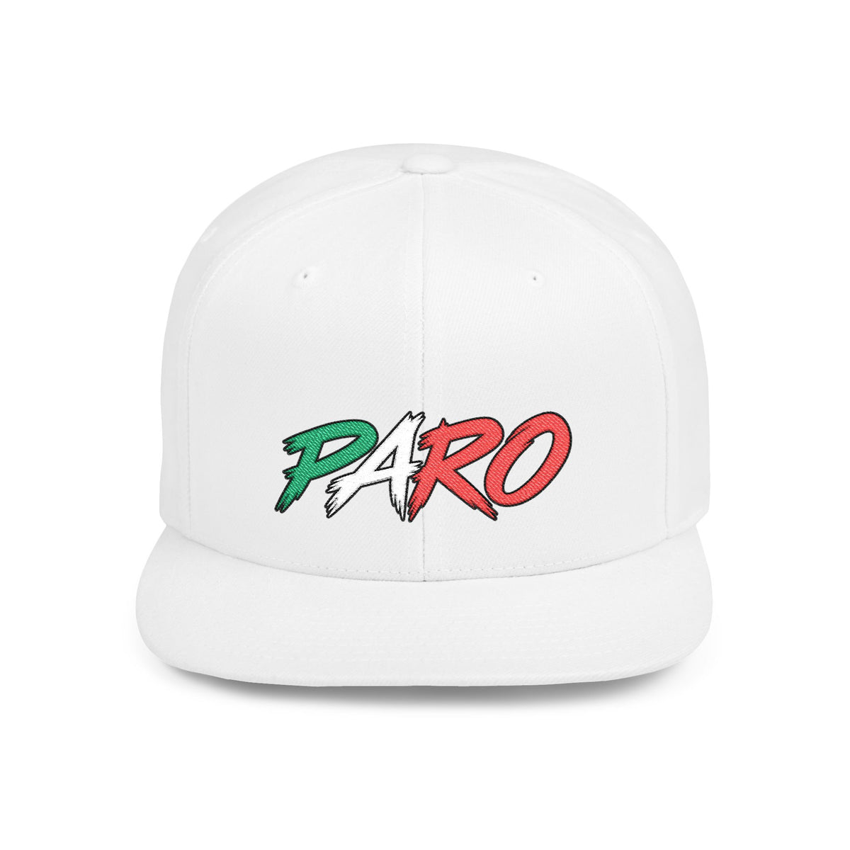 'PARO' Script Flat Bill Cap