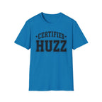 Certified Huzz T‑Shirt — Collegiate Vintage Lettering Tee