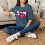 Stream Fiend Graphic Tee — Pink Retro Gamer Streaming Shirt