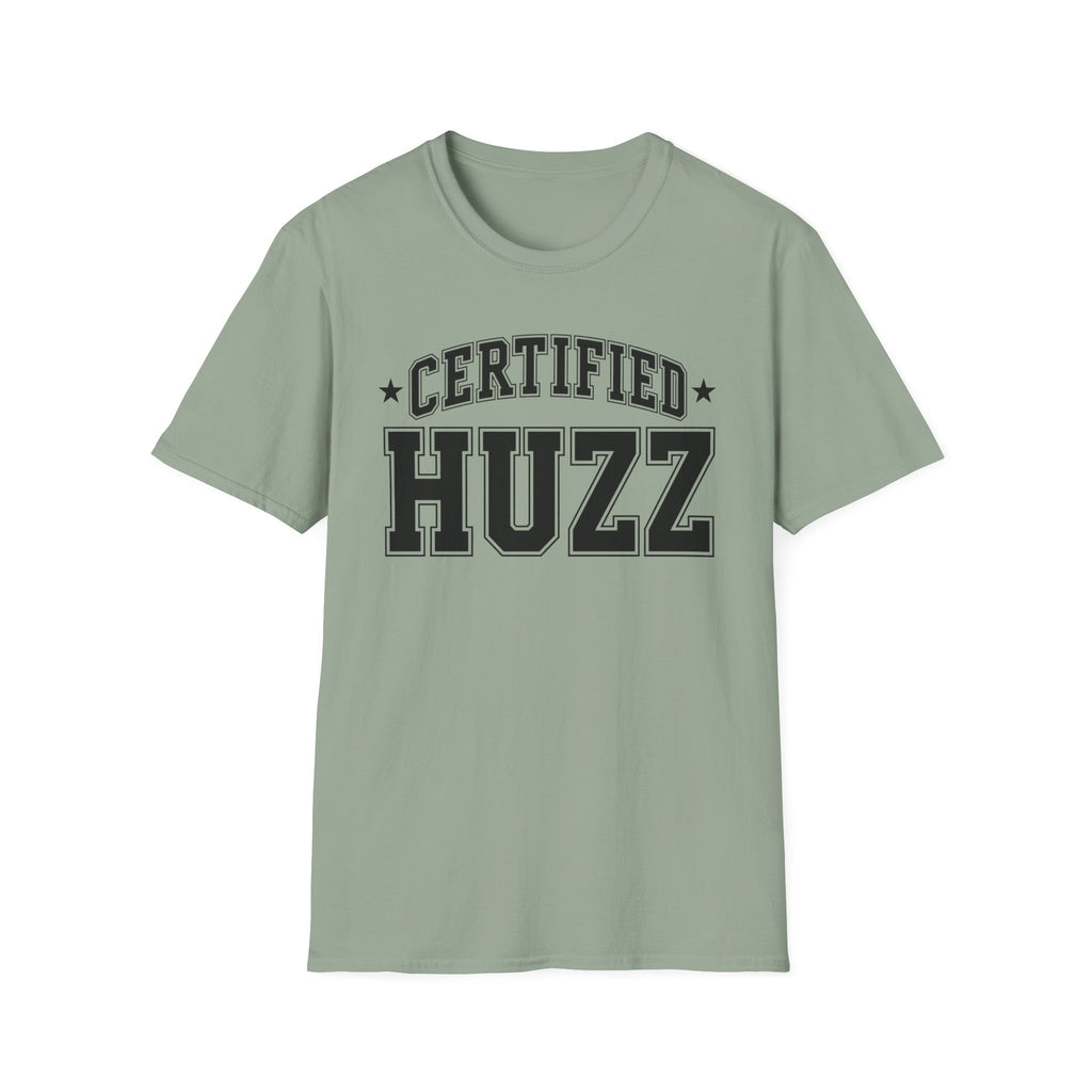 Certified Huzz T‑Shirt — Collegiate Vintage Lettering Tee