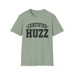 Certified Huzz T‑Shirt — Collegiate Vintage Lettering Tee