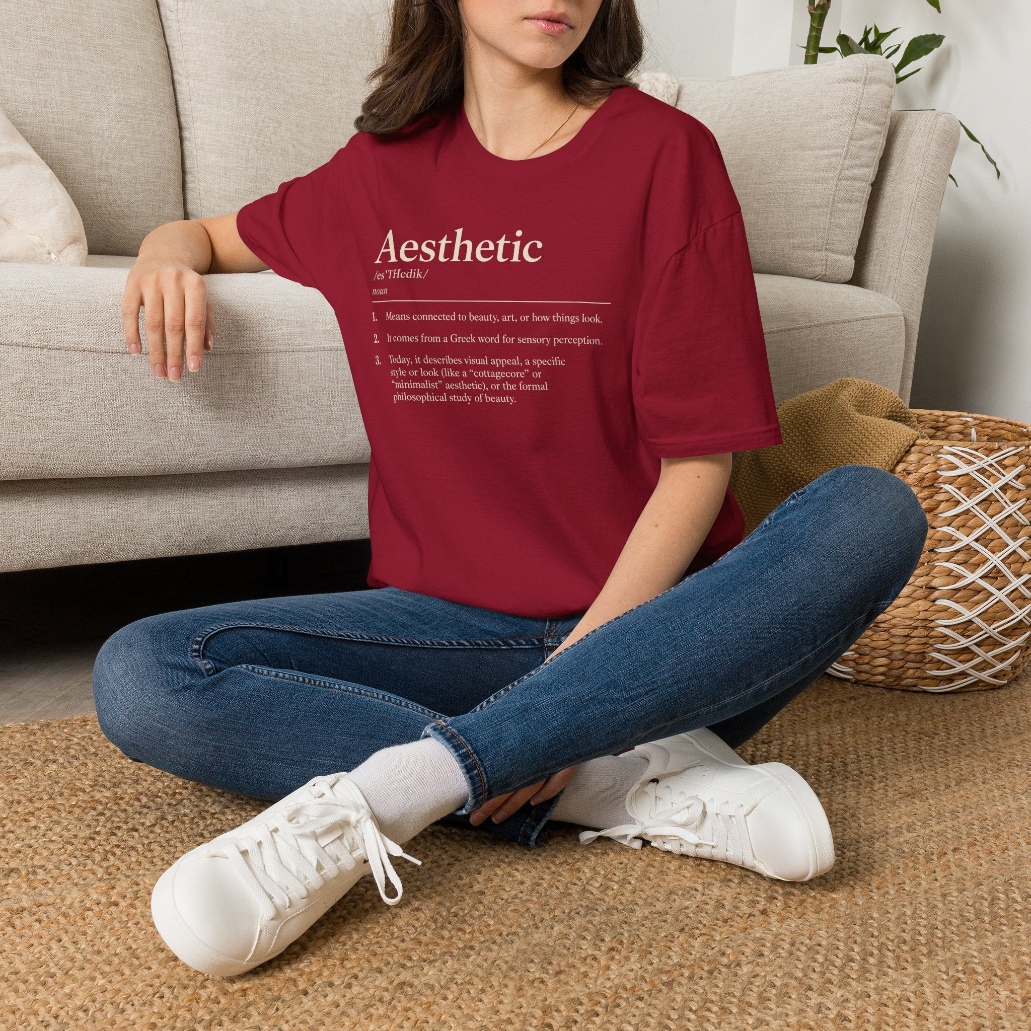 Aesthetic Definition T-Shirt — Feminine Graphic Tee with Dictionary-Style Print