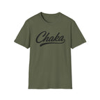 Chaka Script T-Shirt — Retro Cursive Logo Tee