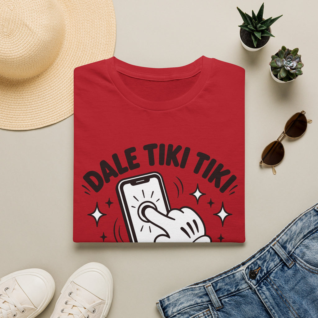 T-Shirt — 'Dale Tiki Tiki! A La Pantalla' Funny Spanish Phone-Press Graphic Tee