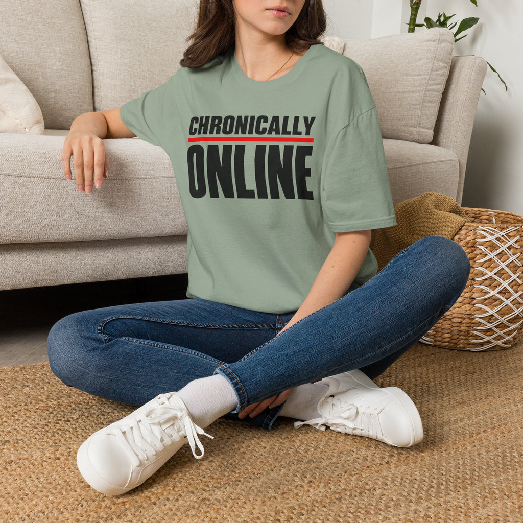 Chronically Online T‑Shirt — Bold Graphic Statement Tee for Social Media Fans