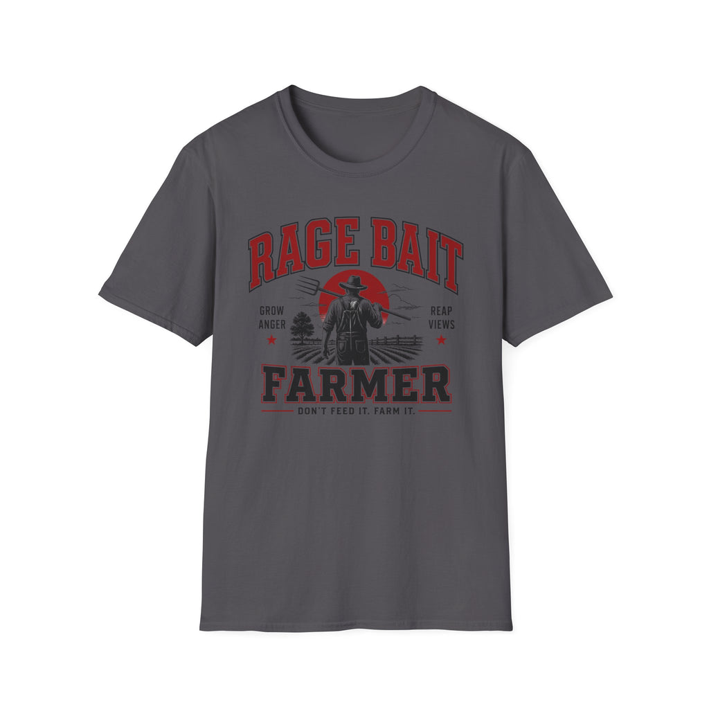 Rage Bait Farmer Graphic T‑Shirt — Grow Anger, Reap Views Vintage Western Tee