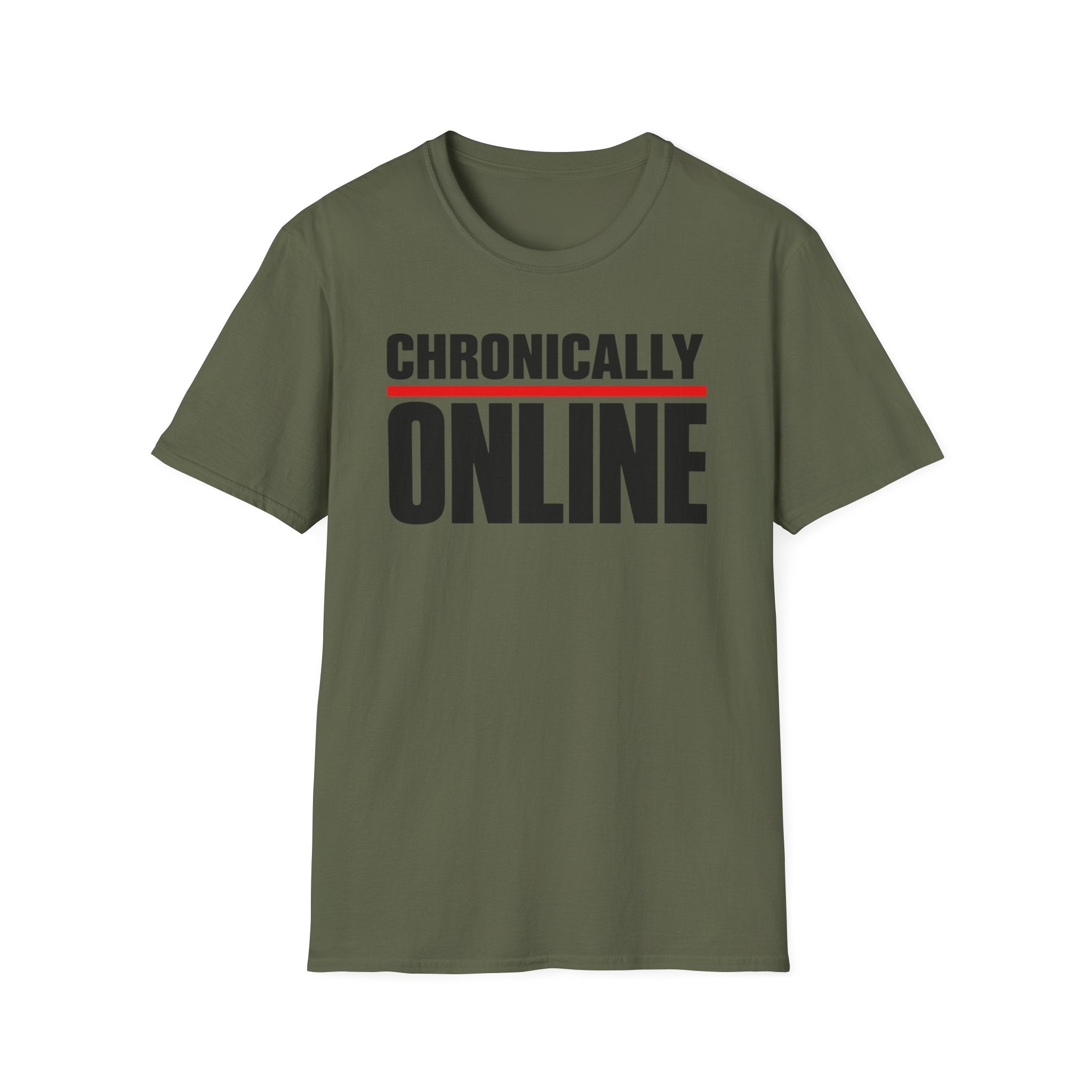 Chronically Online T‑Shirt — Bold Graphic Statement Tee for Social Media Fans