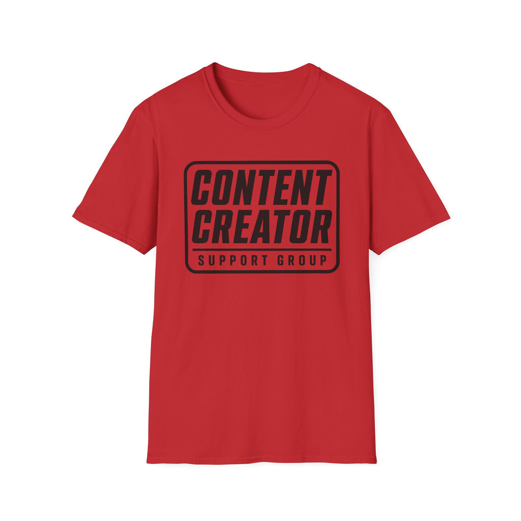 Content Creator Support Group T-Shirt — Bold Typography Tee for Creators