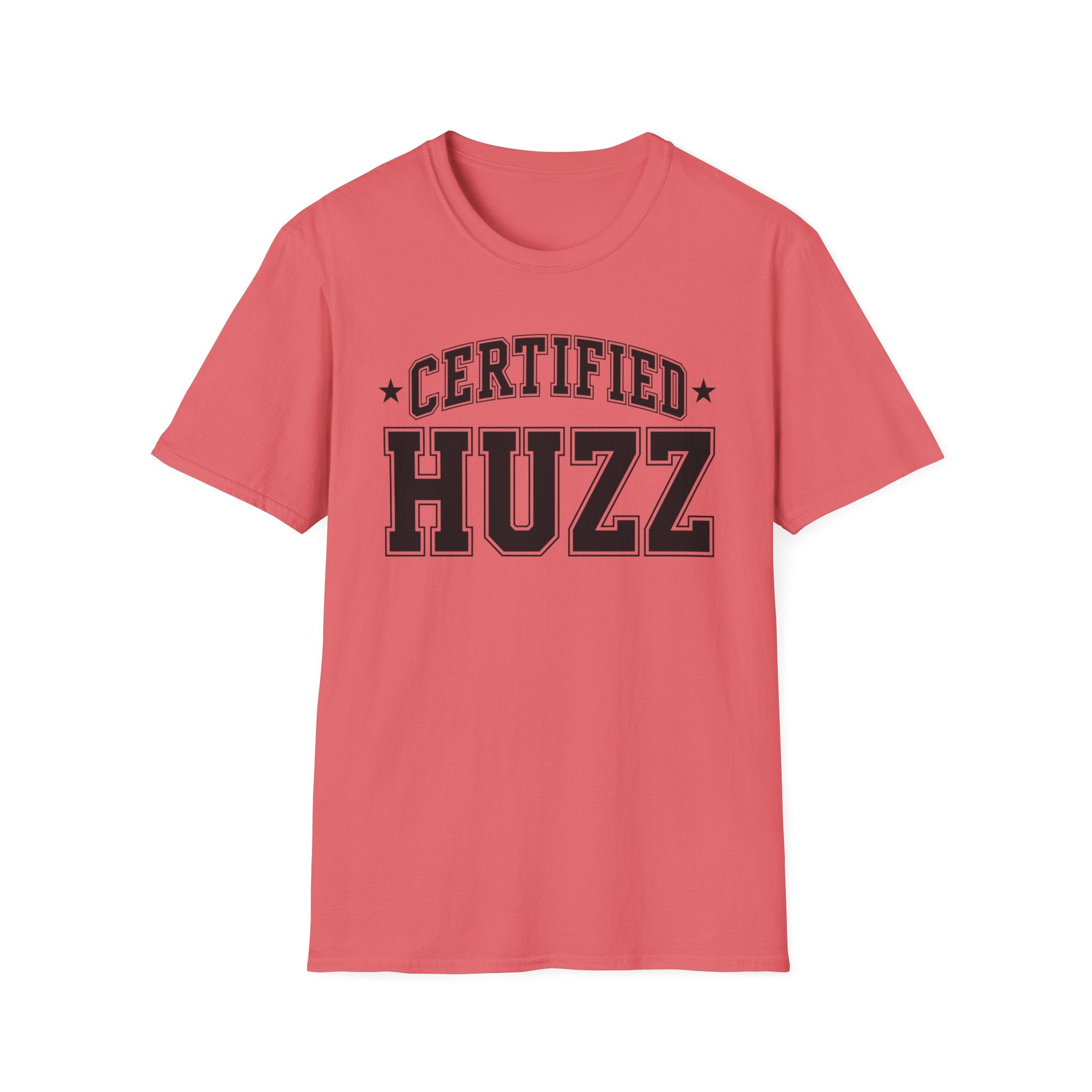 Certified Huzz T‑Shirt — Collegiate Vintage Lettering Tee
