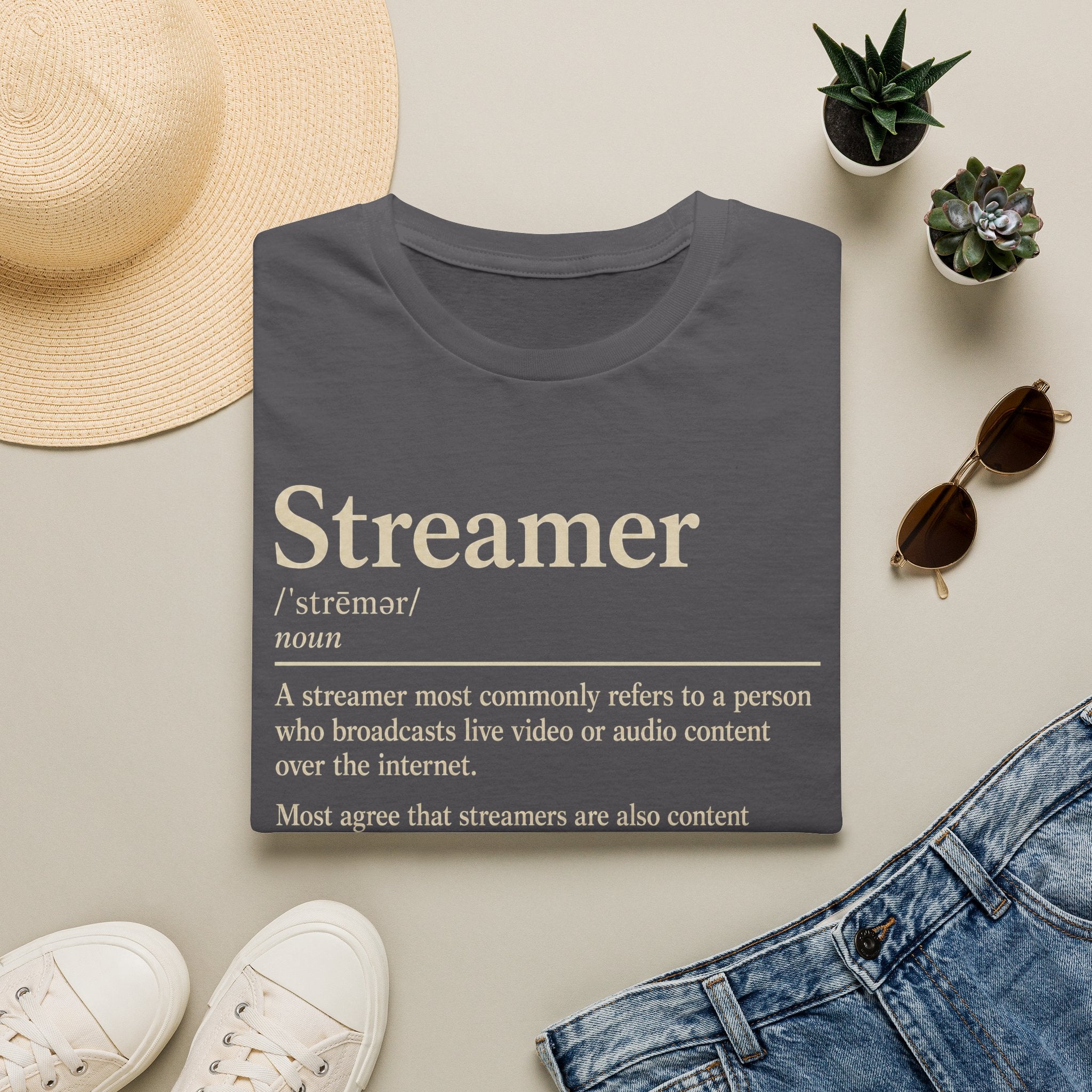 Streamer Definition T-Shirt — Funny Gamer/Content Creator Tee