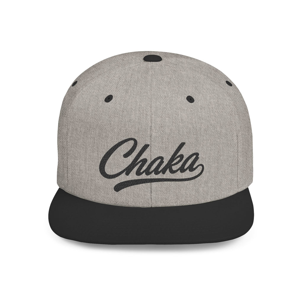 Chaka Script Flat Bill Snapback Hat