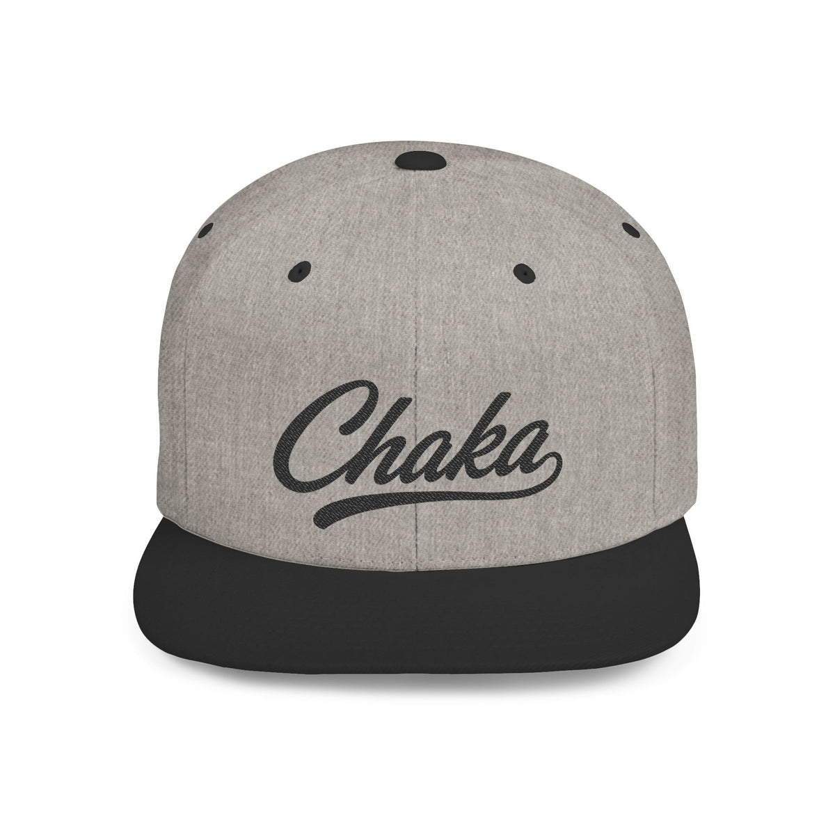 Chaka Script Flat Bill Snapback Hat