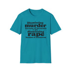 Statement Tee — "Dismissing m because of hormones is like dismissing r because of testosterone"