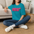 T-Shirt — "Thank You for the Rose Toys!" Pink Graffiti Floral Tee