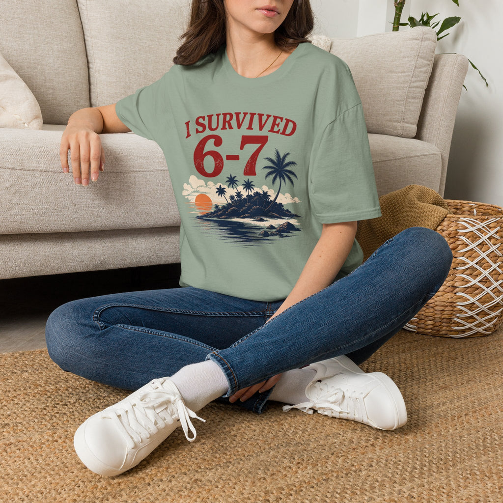 I Survived 6-7 T-Shirt — Retro Island Vacation Survivor Tee