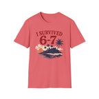 I Survived 6-7 T-Shirt — Retro Island Vacation Survivor Tee