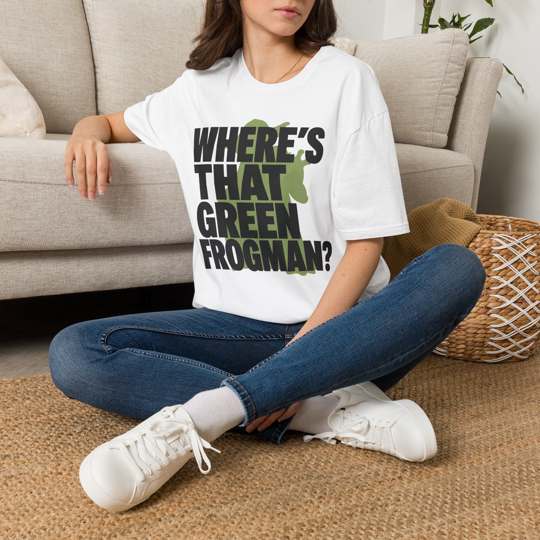 Where's That Green Frogman? T-Shirt