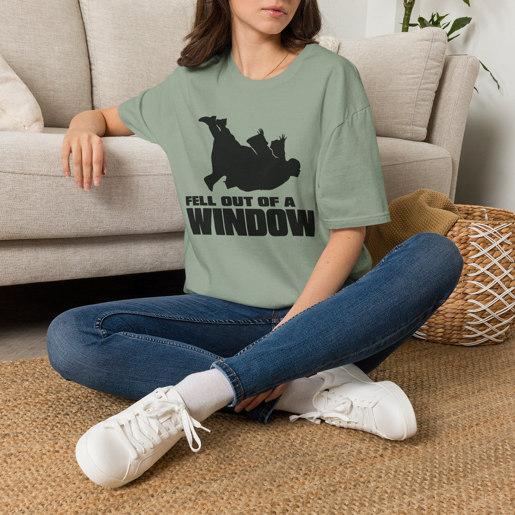 Fell Out of a Window T-Shirt — Funny Falling Silhouette Tee