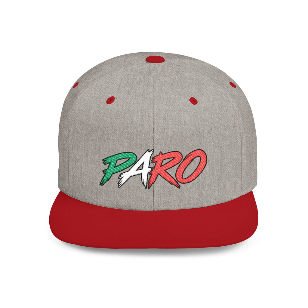 'PARO' Script Flat Bill Cap
