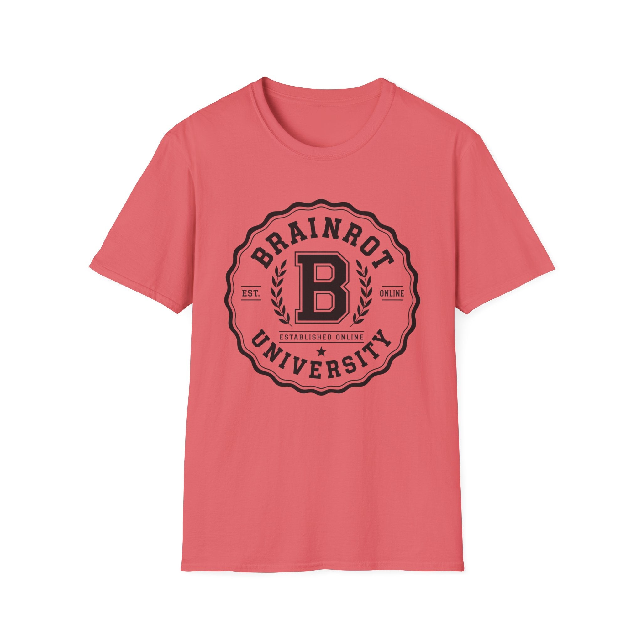 Brainrot University Logo T-Shirt — Vintage Collegiate Graphic Tee