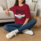 Paro Handshake T-Shirt — Vintage Gothic Script Graphic Tee