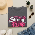 Stream Fiend Graphic Tee — Pink Retro Gamer Streaming Shirt