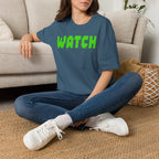 WATCH Graphic T-Shirt — Retro Pixel Green Statement Tee