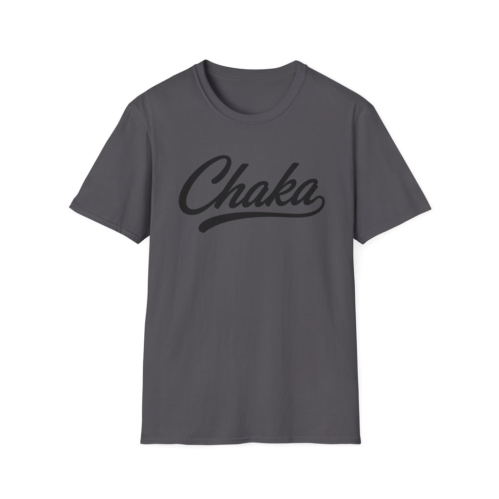 Chaka Script T-Shirt — Retro Cursive Logo Tee