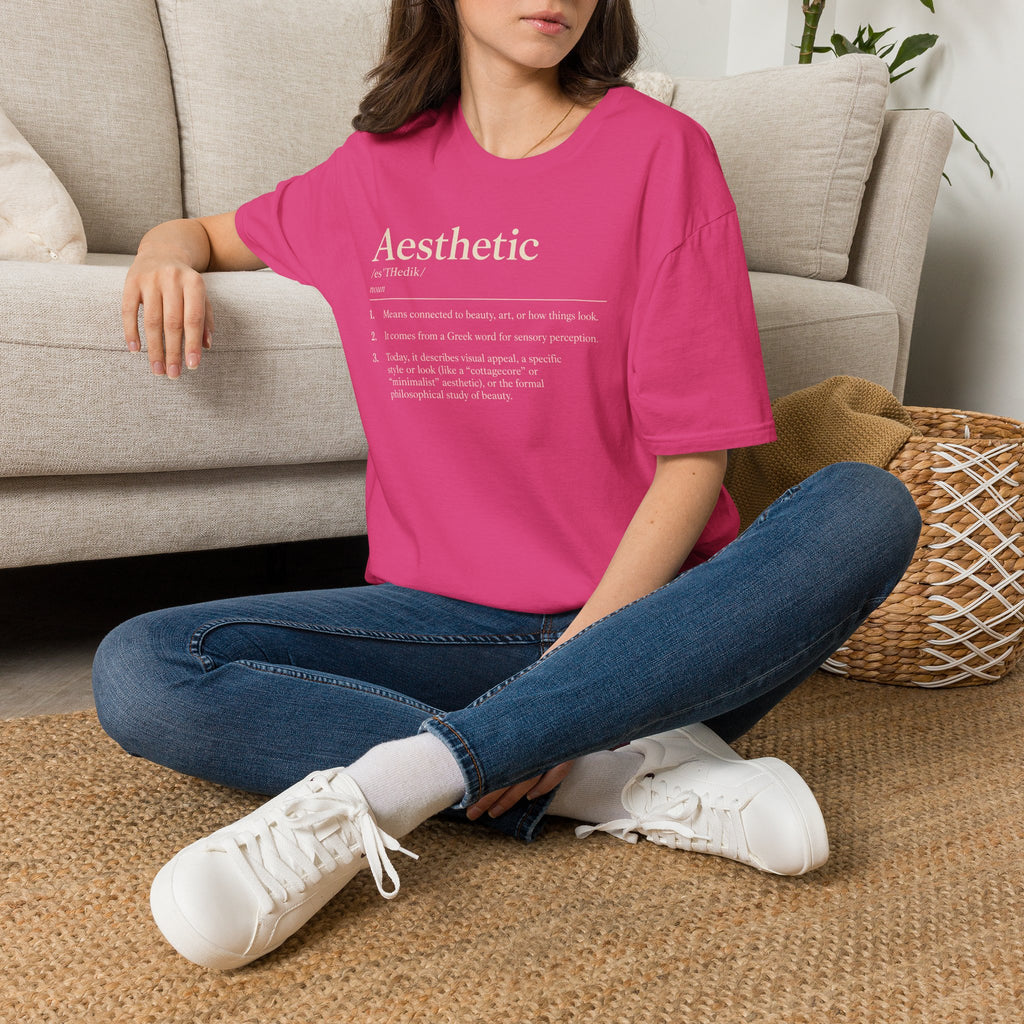 Aesthetic Definition T-Shirt — Feminine Graphic Tee with Dictionary-Style Print