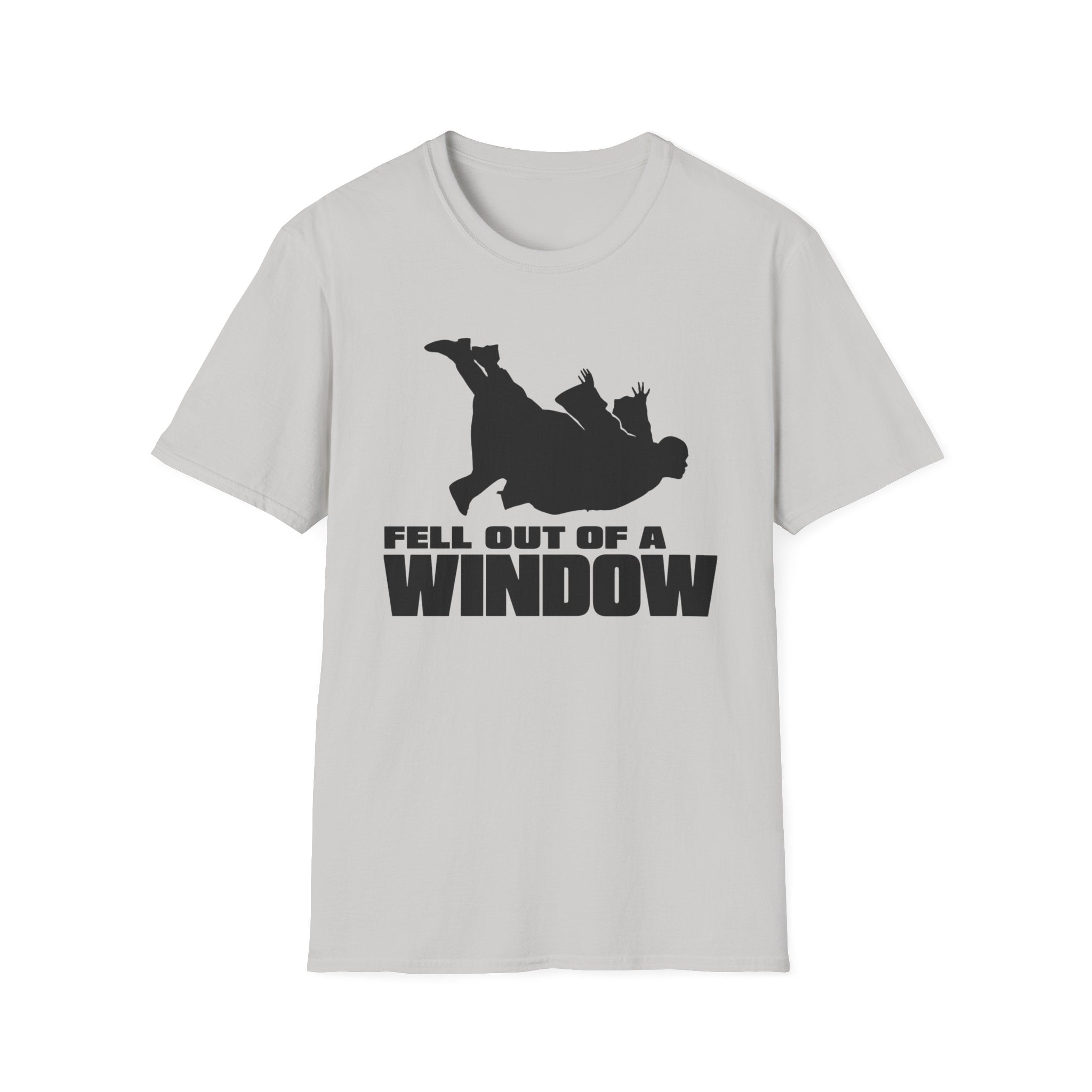 Fell Out of a Window T-Shirt — Funny Falling Silhouette Tee