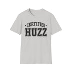 Certified Huzz T‑Shirt — Collegiate Vintage Lettering Tee