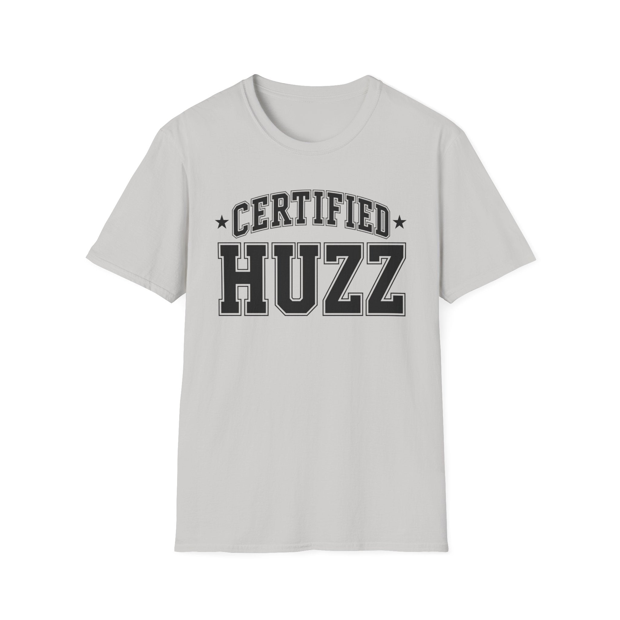 Certified Huzz T‑Shirt — Collegiate Vintage Lettering Tee