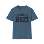 Certified Huzz T‑Shirt — Collegiate Vintage Lettering Tee