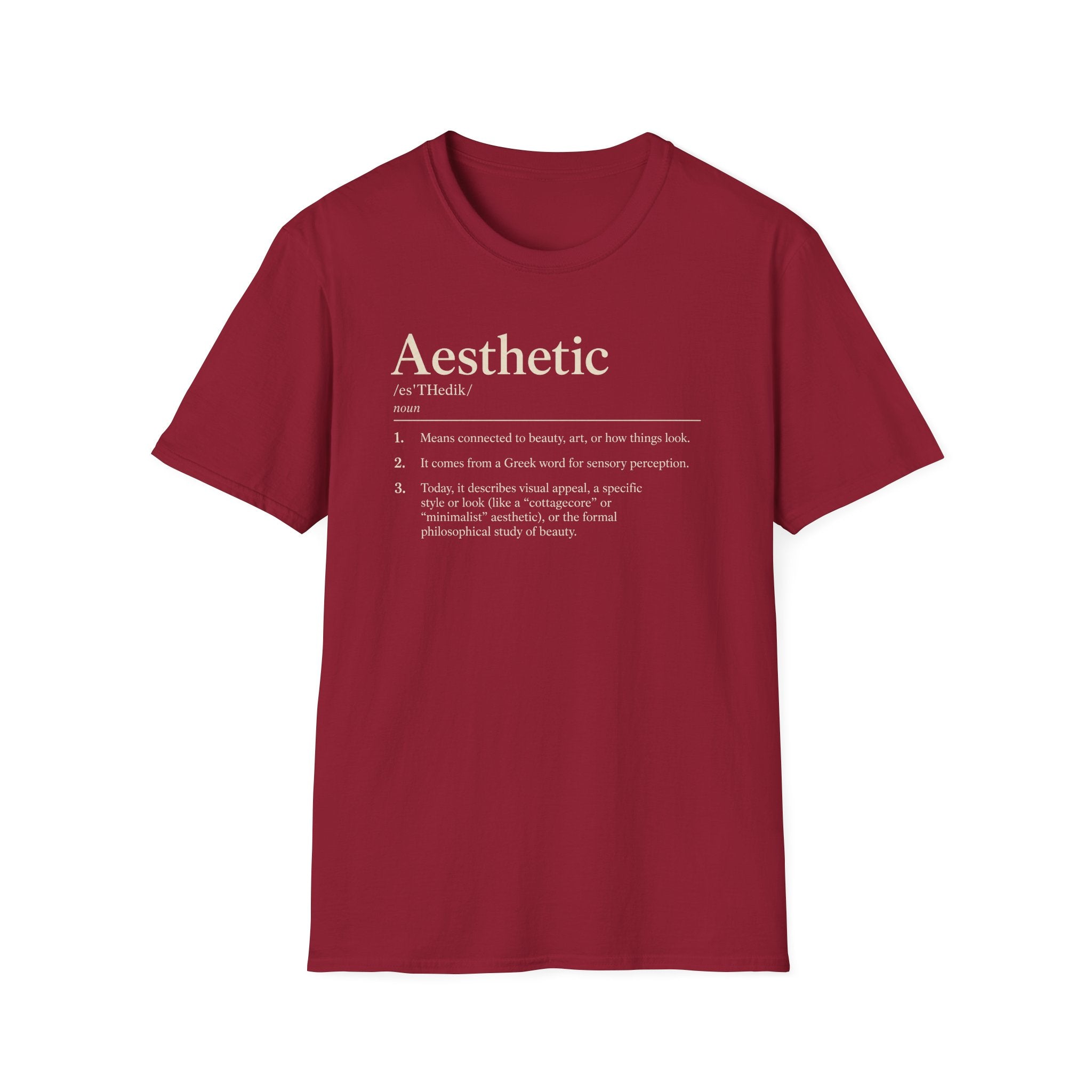 Aesthetic Definition T-Shirt — Feminine Graphic Tee with Dictionary-Style Print