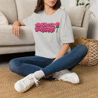 T-Shirt — "Thank You for the Rose Toys!" Pink Graffiti Floral Tee