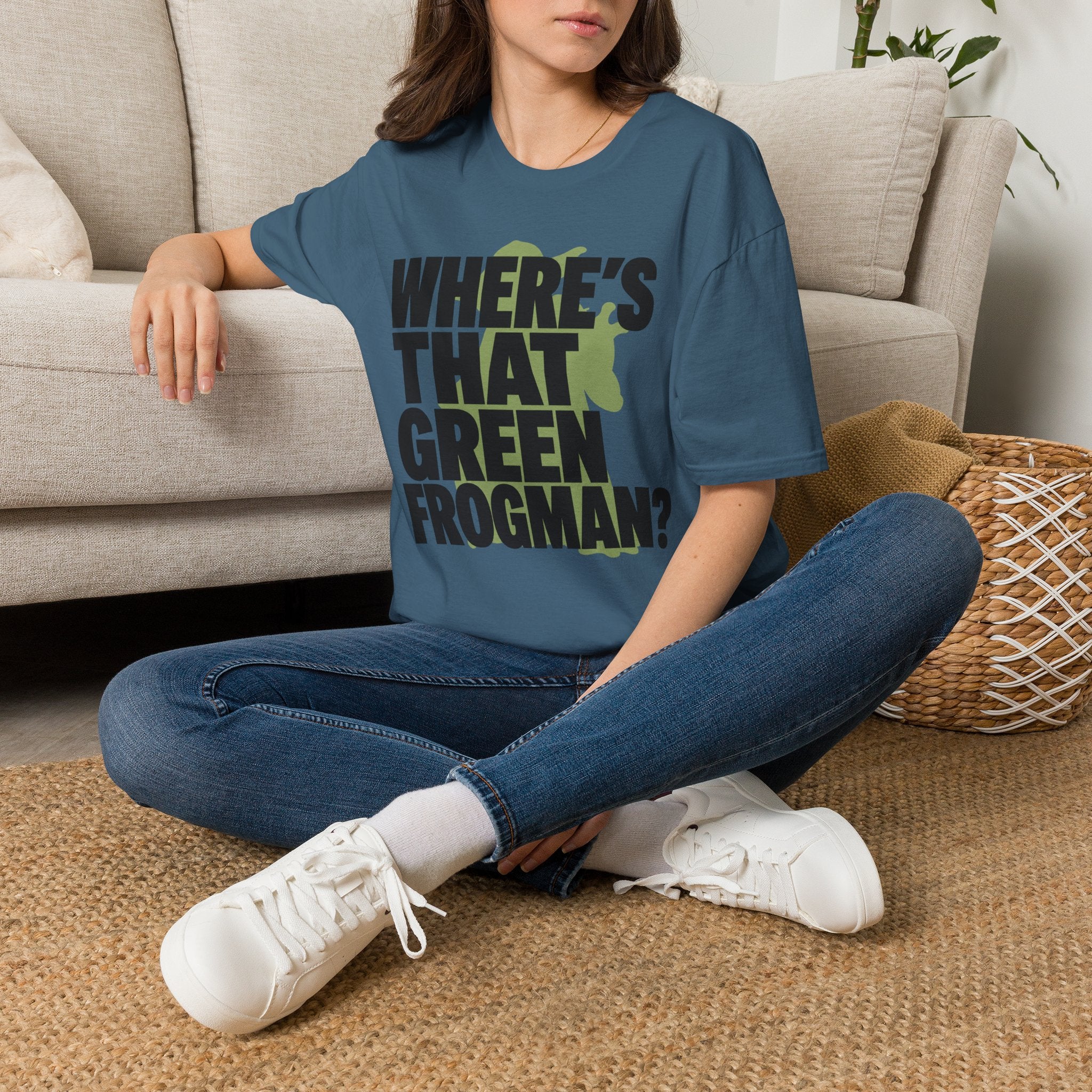 Where's That Green Frogman? T-Shirt