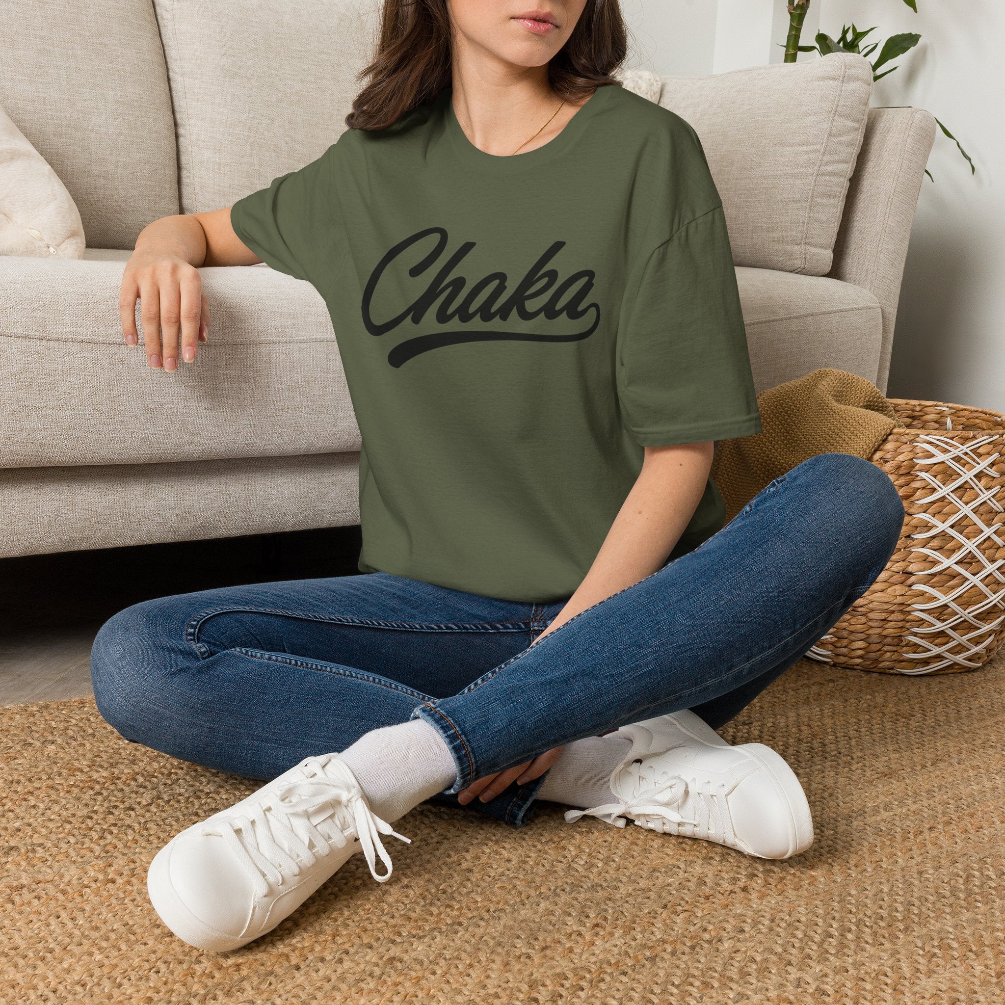 Chaka Script T-Shirt — Retro Cursive Logo Tee
