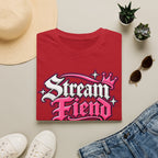 Stream Fiend Graphic Tee — Pink Retro Gamer Streaming Shirt