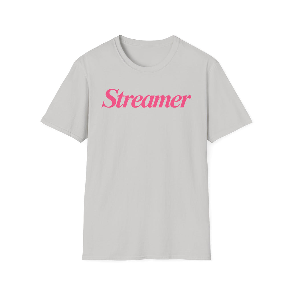 Streamer T‑Shirt — Pink Script Logo
