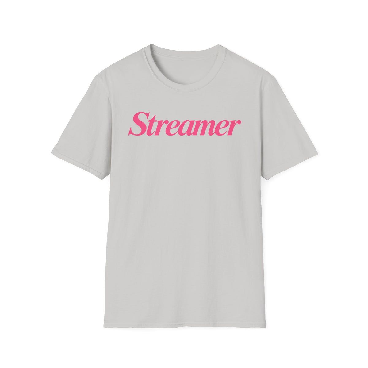 Streamer T‑Shirt — Pink Script Logo